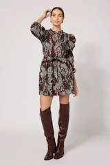Light Gray Ivana Mini Dress in Castello Mini Dress