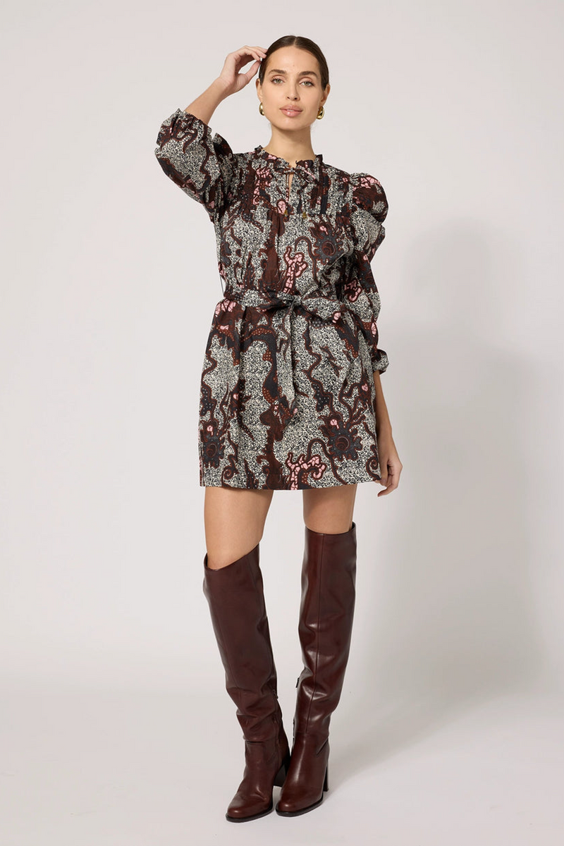 Light Gray Ivana Mini Dress in Castello Mini Dress