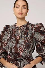 Black Ivana Mini Dress in Castello Mini Dress