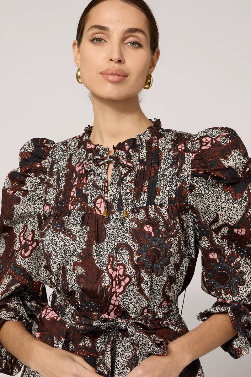 Black Ivana Mini Dress in Castello Mini Dress