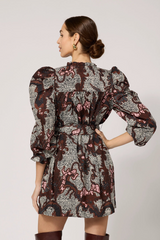 Dark Slate Gray Ivana Mini Dress in Castello Mini Dress