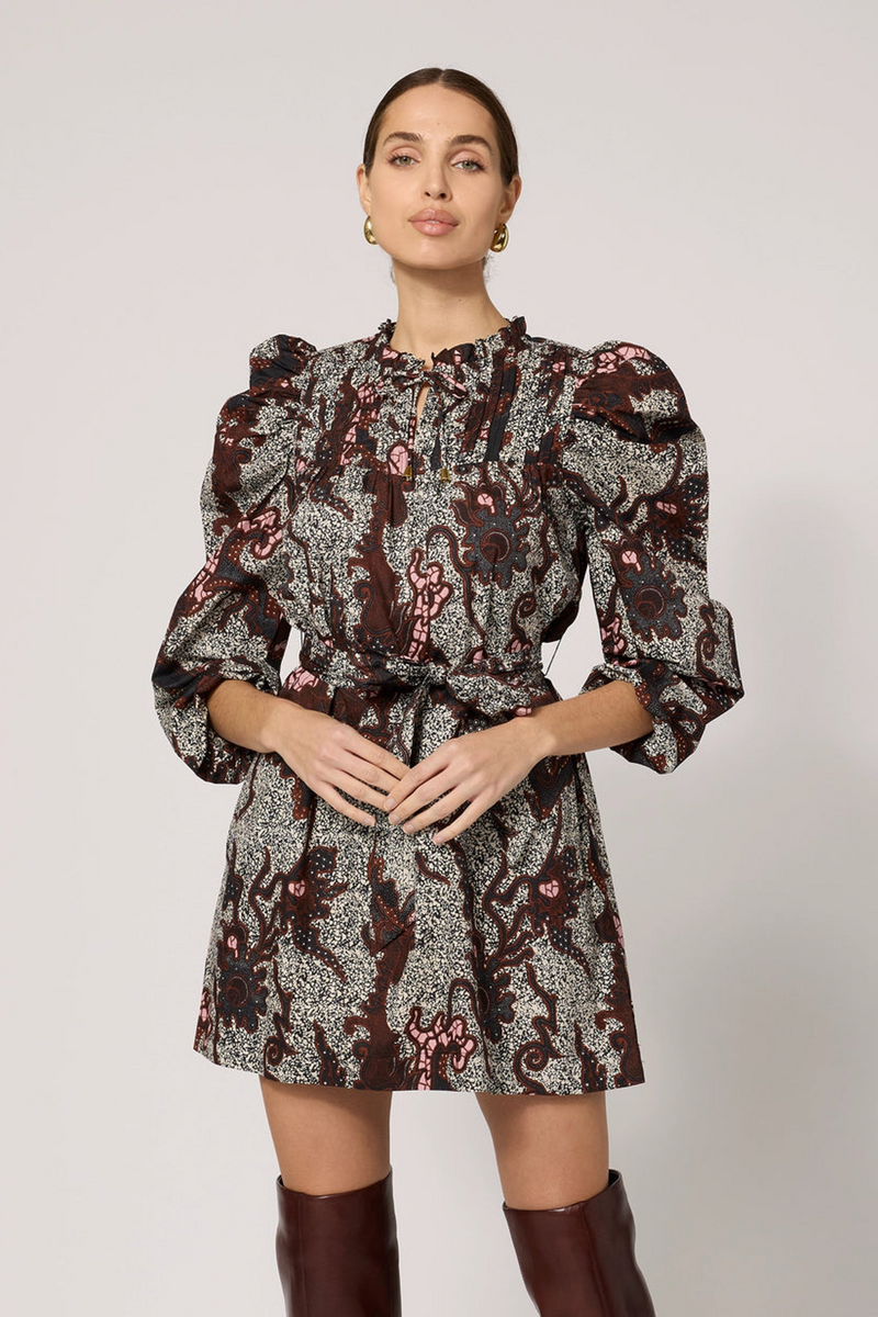 Light Gray Ivana Mini Dress in Castello Mini Dress