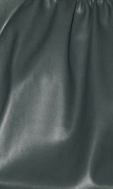 Dark Slate Gray Juana Faux Leather Top