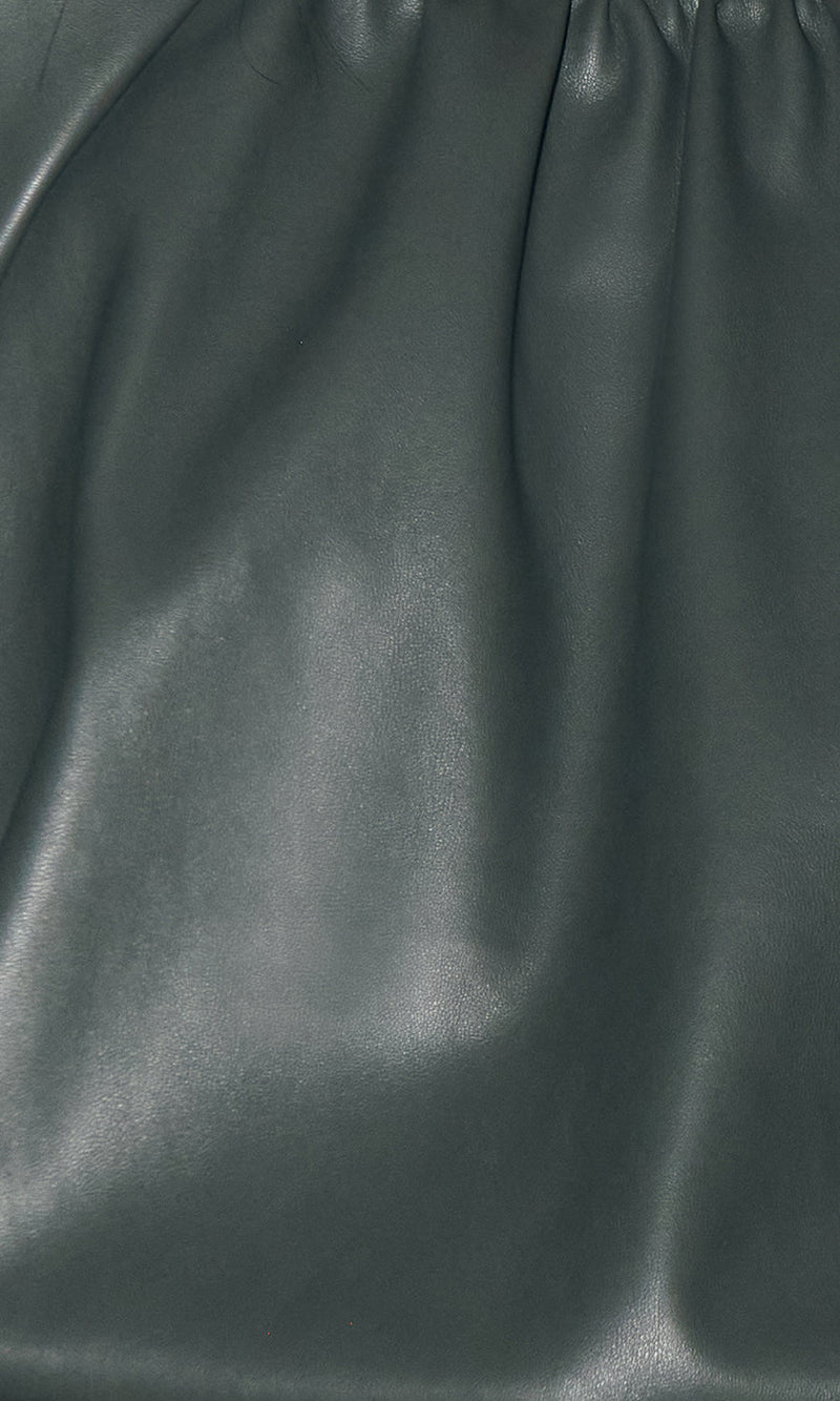 Dark Slate Gray Juana Faux Leather Top