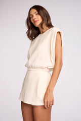 Light Gray Kane Popover Top