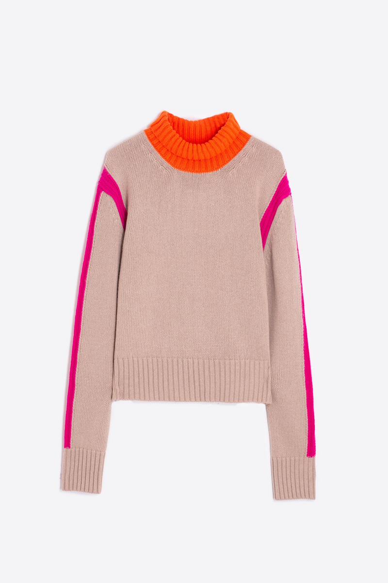 White Smoke Jersey Neon Sweater Sweater