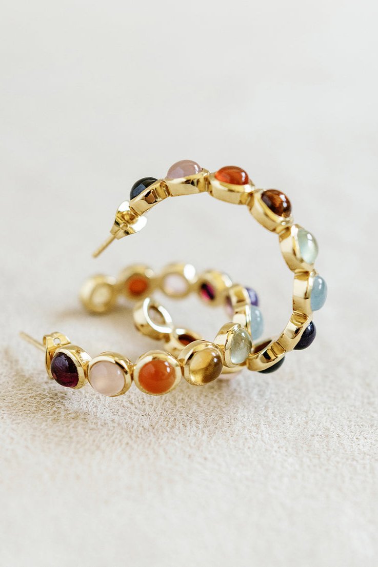Light Gray Rory's Rainbow Hoop Earring Earrings