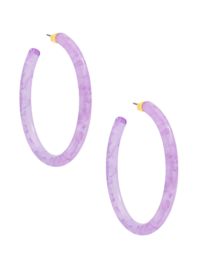 Thistle Large Lucite Open Hoop Earring Earrings