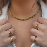 Dim Gray Luka Rope Chain Necklace Necklace