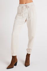Light Gray Luna Pleat Front Jogger jogger