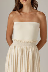 Tan Manon Dress Midi Dress