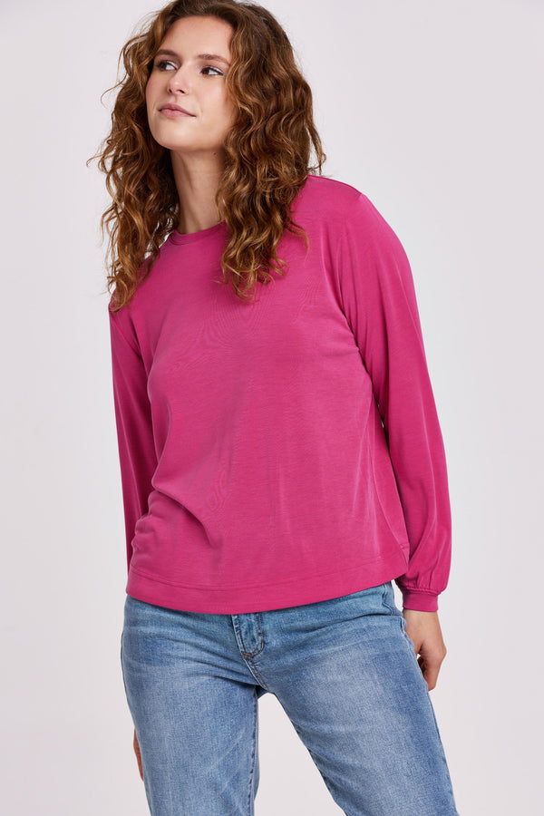 Maroon Matilda Basic Long Sleeve Top Shirt