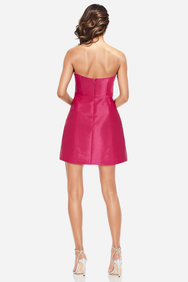 White Smoke The Suri | Hot Pink Strapless Mini Cocktail Dress Mini Dress