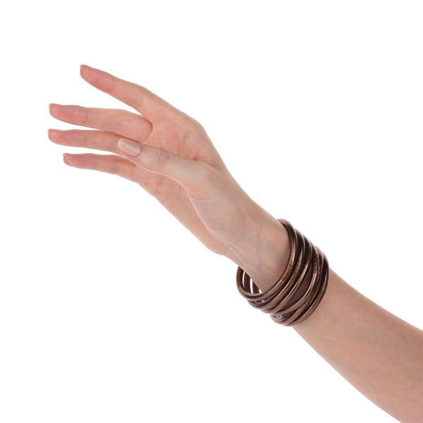 Rosy Brown All Weather Bangles | Meteorite (Set of 6)
