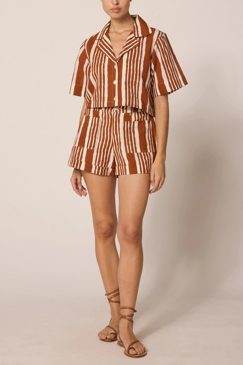 Mizuki Blouse in Vecchio Stripe