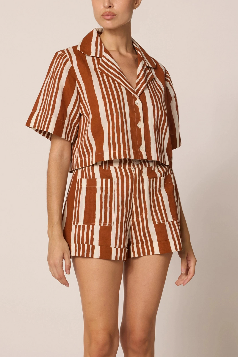 Mizuki Blouse in Vecchio Stripe