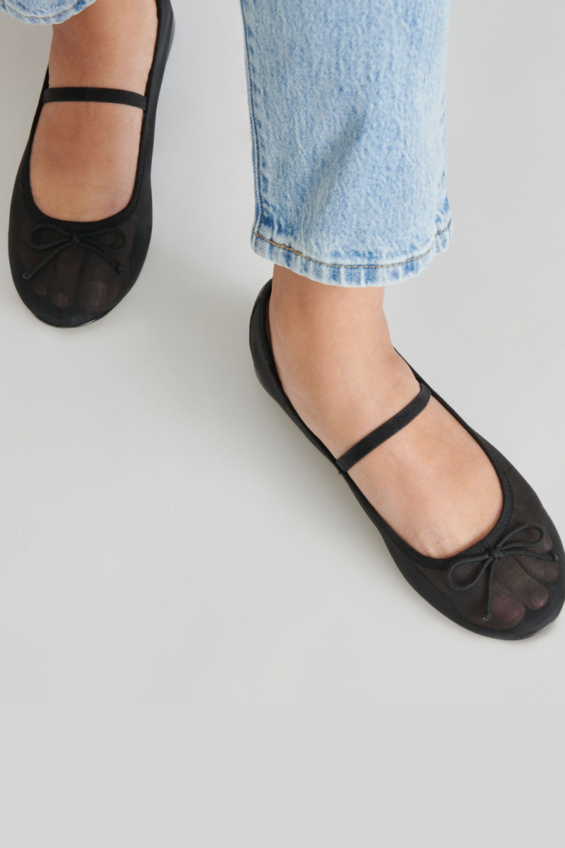 Light Gray Cadel Ballet Flats | Onyx Mesh flats