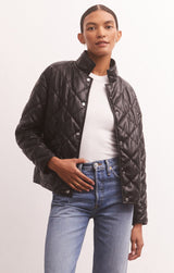 Light Gray Heritage Faux Leather Jacket Jacket