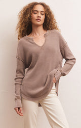 Light Gray Driftwood Thermal Top Top