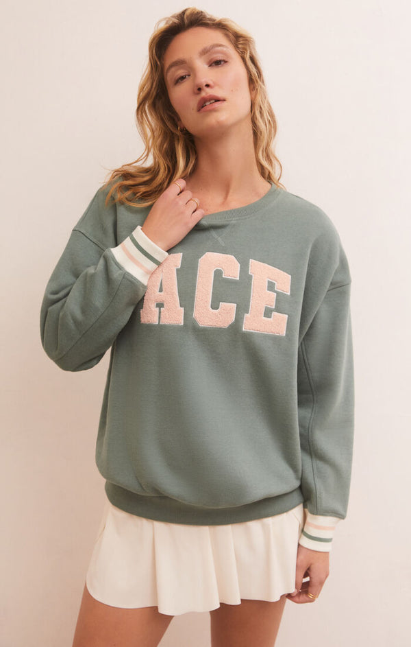 Light Gray Baseline Ace Sweatshirt Sweatshirt