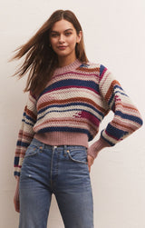 Light Gray Asheville Stripe Sweater Sweater