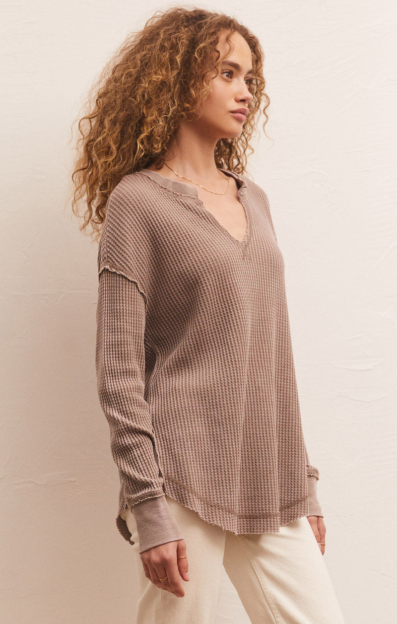 Light Gray Driftwood Thermal Top Top
