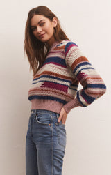 Light Gray Asheville Stripe Sweater Sweater