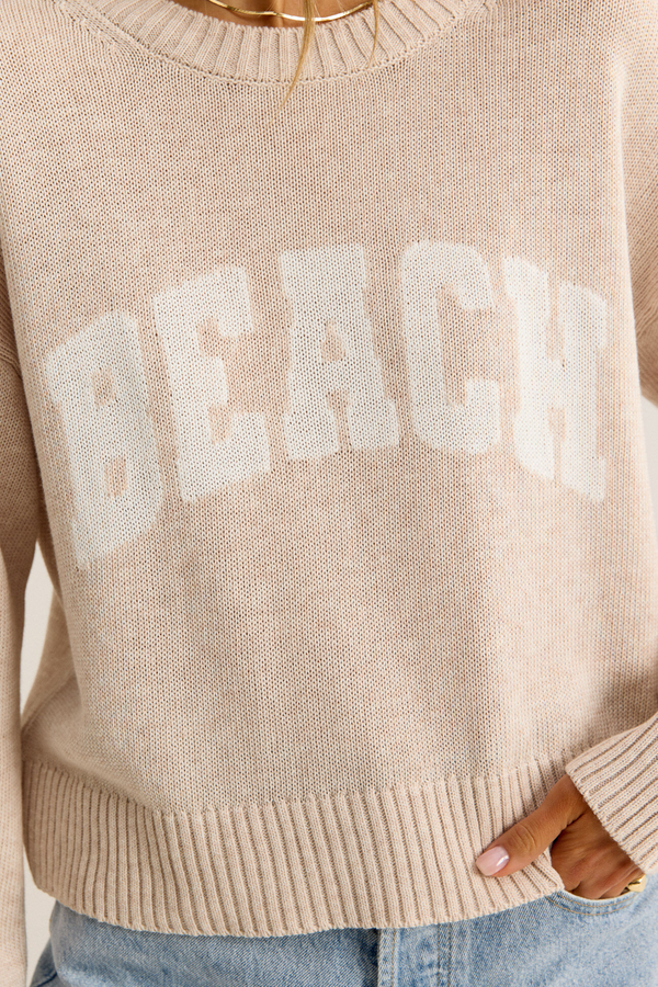 Light Gray Sunset Beach Sweater Sweater