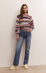 Light Gray Asheville Stripe Sweater Sweater