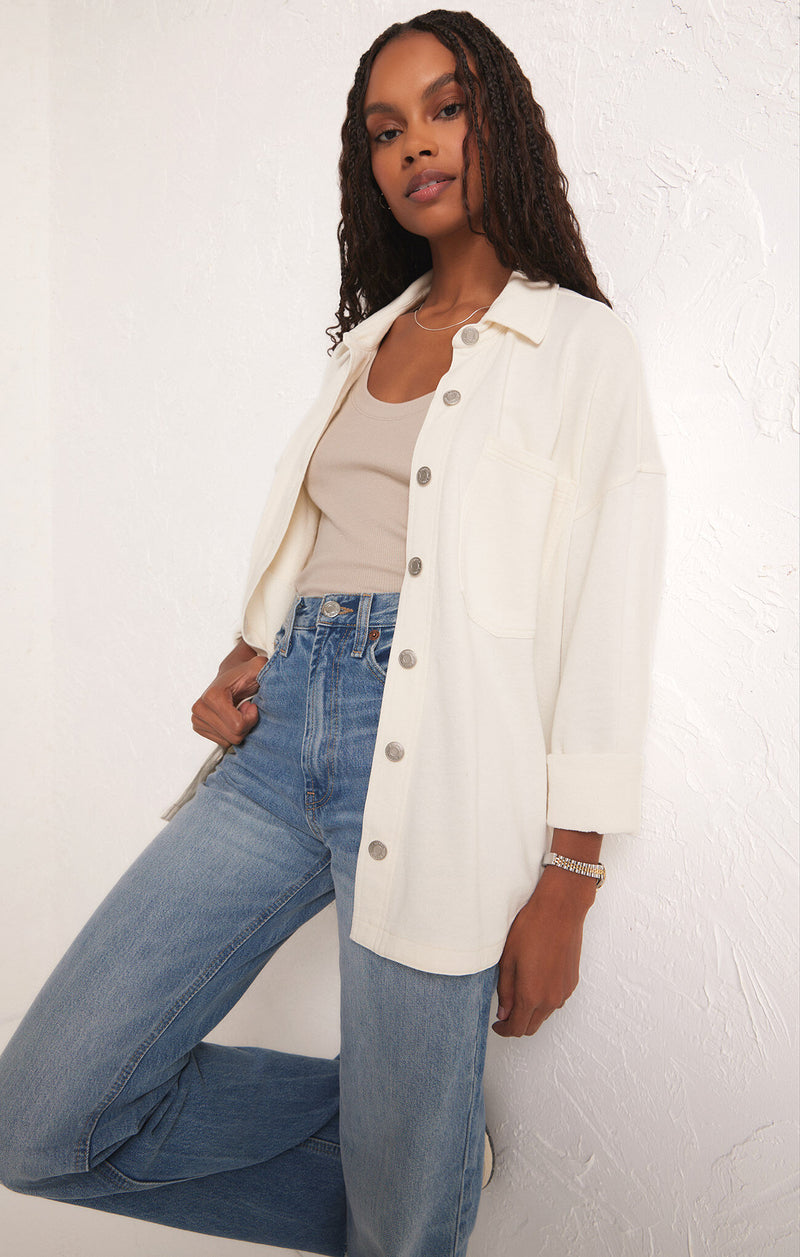 Light Gray All Day Knit Jacket Shacket