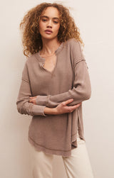 Light Gray Driftwood Thermal Top Top