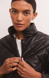 Antique White Heritage Faux Leather Jacket Jacket