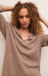 Rosy Brown Driftwood Thermal Top Top