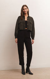 Gray Abbott Cropped Jacket Jacket