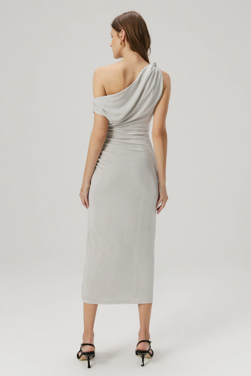 Light Gray Nyra | Slinky Jersey Dress Formal Dress