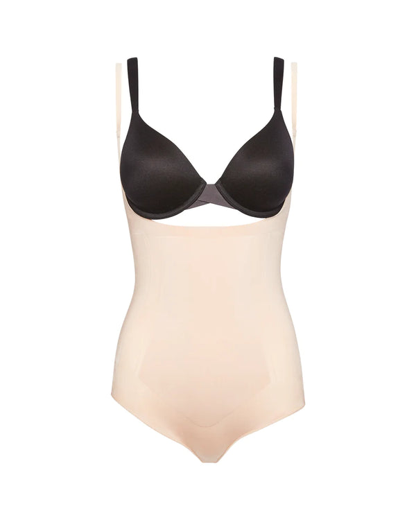 Dark Slate Gray Open-Bust Panty Bodysuit Spanx