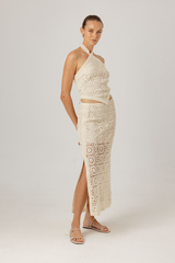 Light Gray Patrice Skirt Midi Skirt