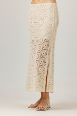 Light Gray Patrice Skirt Midi Skirt