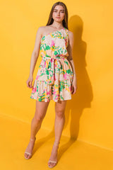 Goldenrod Piece of My Heart Woven Mini Mini Dress