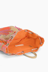 Chocolate Poppy Floral Beaded Backpack Handbags
