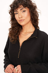 Black Last Kiss Cozy Tunic Top