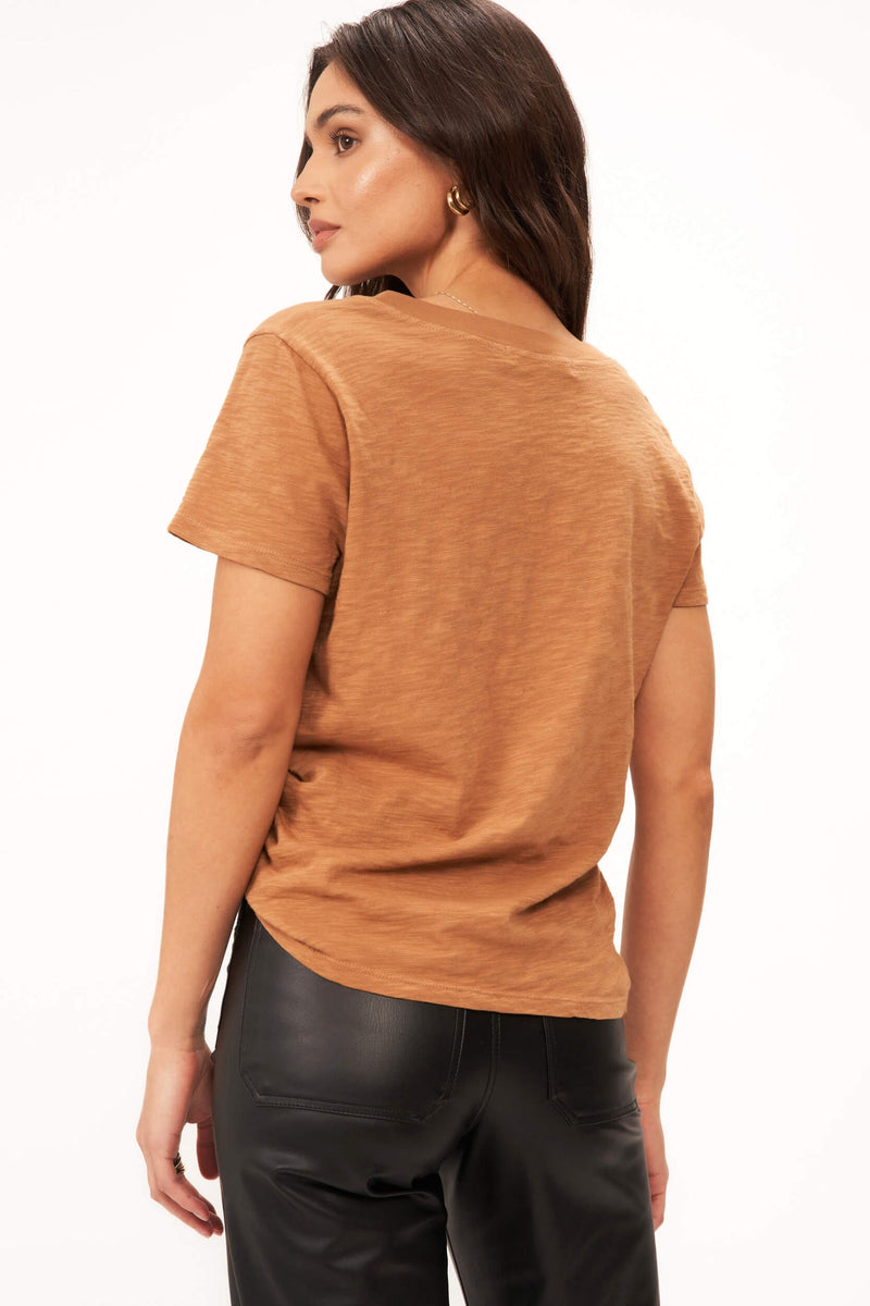 Dark Slate Gray Plata Notched Tee Shirts & Tops