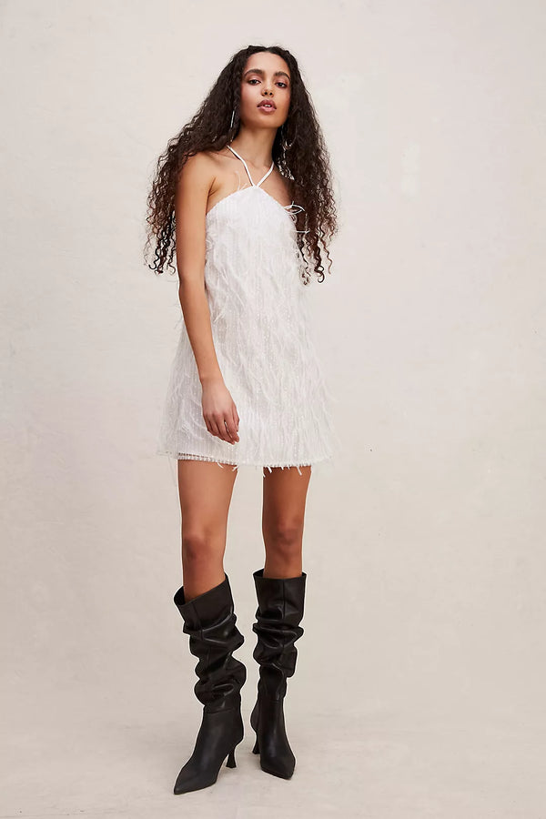 Light Gray Rehearsal Dress Mini Dress