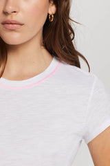 Light Gray Ringer Tee Shirts & Tops