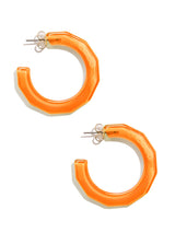 Coral Robin Textured Hoop Earring Earring