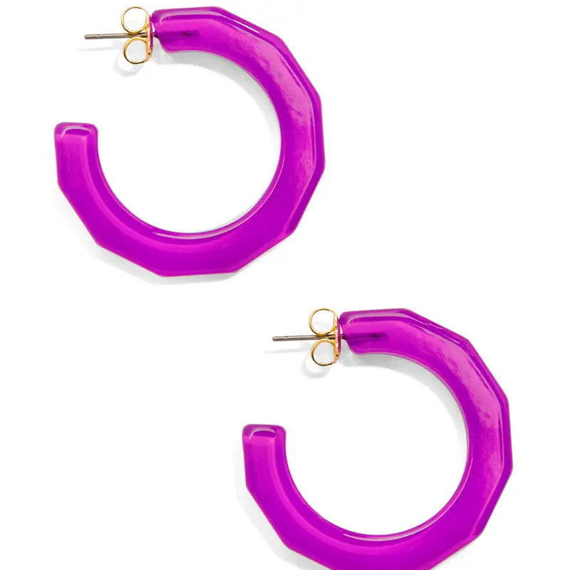 Violet Red Robin Textured Hoop Earring Earring