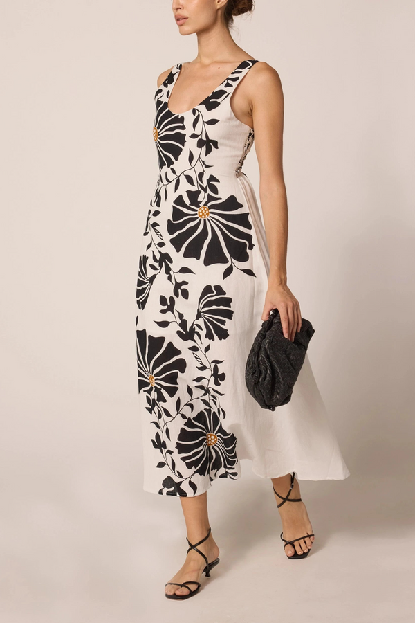 Rosalinda Ankle Dress in Atropa