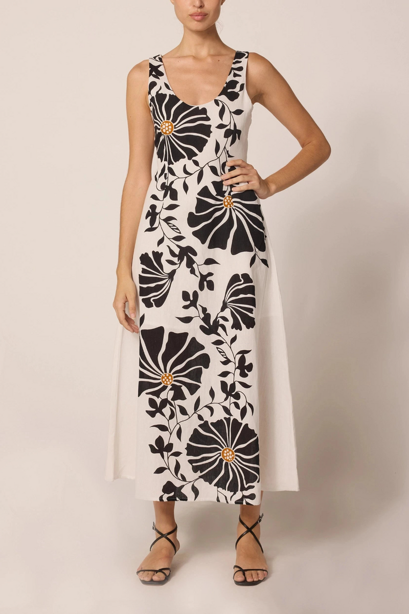 Rosalinda Ankle Dress in Atropa
