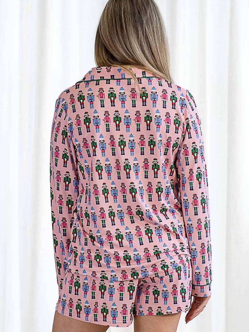 Light Gray Nutcracker March Sleep Shorts Pajama Shorts