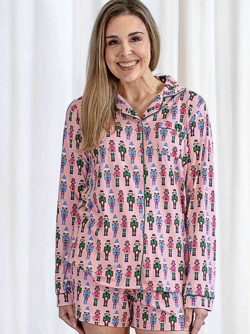 Light Gray Nutcracker March Sleep Shorts Pajama Shorts